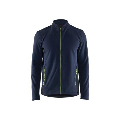Blåkläder 4765 microfleece jakke, mørk marineblå/hi-vis gul