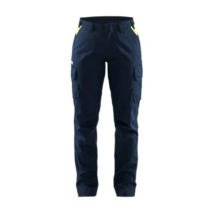 Blåkläder 7144 dame industri buks stretch, mørk marineblå/hi-vis gul