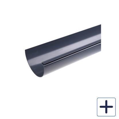 Plastmo tagrende, PVC, grafit, 3 meter
