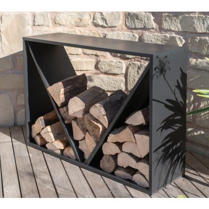 Westmann brændereol, pulverlakeret stål, sort, 80 x 35 x 115 cm