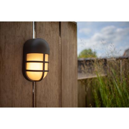 LUTEC BULLO udendørs LED væglampe,  H19,3 cm, IP54, mørk grå