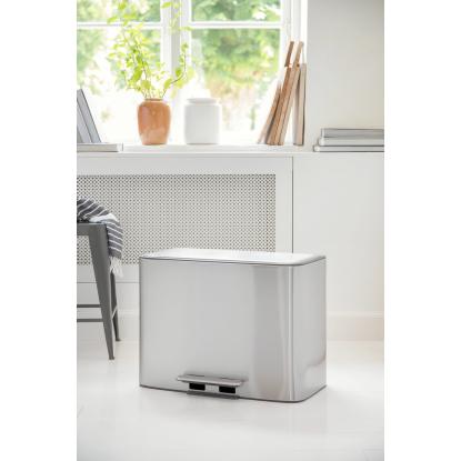 Steel-Function pedalspand med soft luk, rustfrit stål - 3 x 12 liter