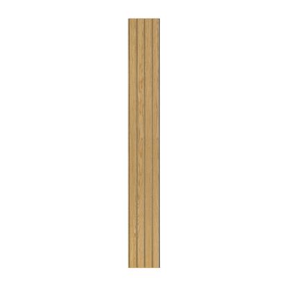 I-Wood Medio+ 4-lamel akustikpanel, klar olieret, brun filt og sort kerne, egefiner, 17 x 300 mm
