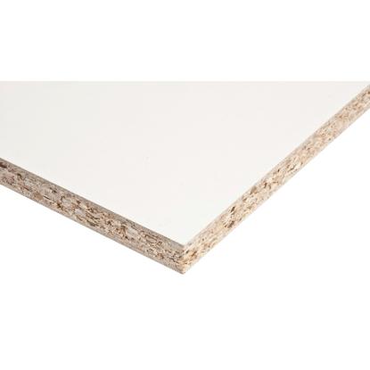 NPI melaminbelagt E-1 spånplade, europæisk, FSC MIX CREDIT, hvid, 10 x 1220 x 2500 mm