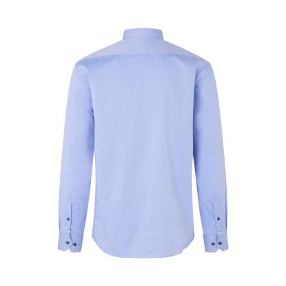 Seven Seas S371 Fine Twill Contrast skjorte, slim, lys blå