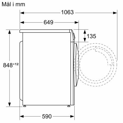 Bosch WNA134L0SN vaske/tørremaskine - 8 kg