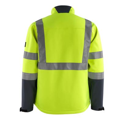 MASCOT SAFE LIGHT Kiama softshell jakke, hi-vis gul/mørk marine
