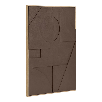 Isabella relief vægdekoration No. 1, brun, 60 x 90 cm