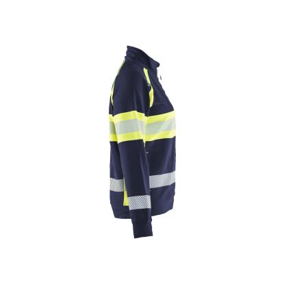 Blåkläder 3505 dame high vis sweatshirt, marineblå/hi-vis gul