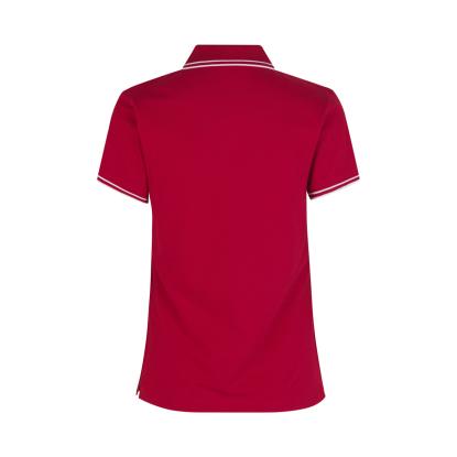 ID 0523 Kontrast poloshirt med stretch, dame, rød