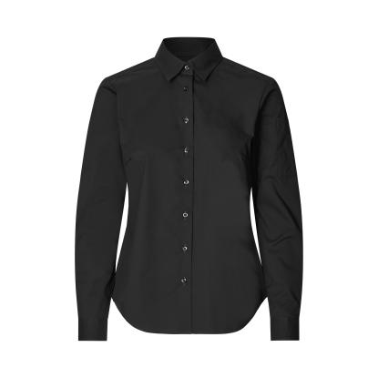 Seven Seas S67 Poplin skjorte med stretch, dame, sort