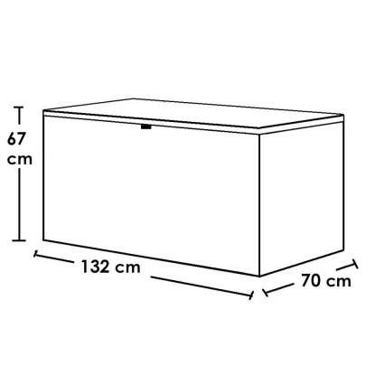 ShelterLogic hyndeboks, polyrattan, antracitgrå, 67 x 70 x 132 cm - 509 liter