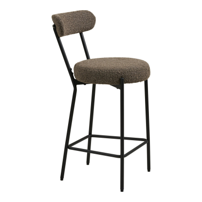 Badalona counterstol, bouclé, brun