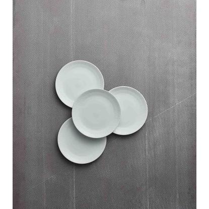 aida Relief desserttallerken, Ø20 cm, porcelæn, hvid - 4 stk.