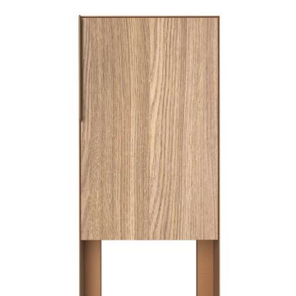 Bravios Faro postkasse med stander, HPL front, rust
