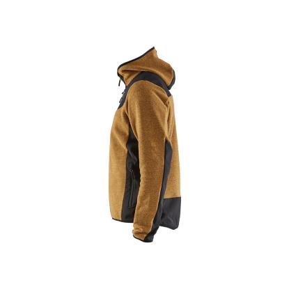 Blåkläder 5940 strikket jakke med softshell, honninggul/sort