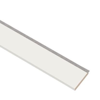 I-Wood afslutningsliste til 3-lamel akustikpanel, hvidmalet, grå filt og lys kerne, folie, 16 x 92 mm