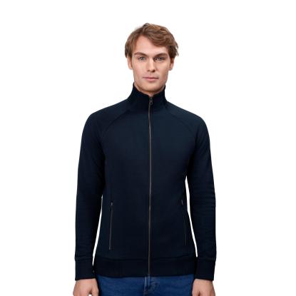 ID 0628 sweat cardigan med lynlås, navy