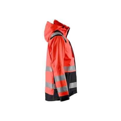 Blåkläder 4904 dame high vis skaljakke, hi-vis rød/sort