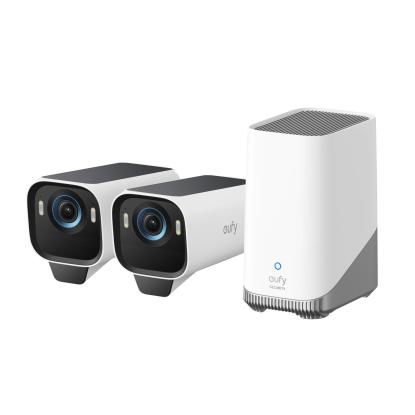 eufy 3 Pro eufyCam sikkerhedskamera med solceller og HomeBase S380 - 2 pak