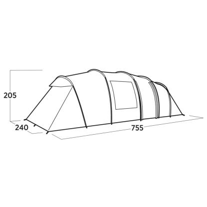 easy camp Leka Twin 8 tunneltelt til 8 personer, grøn