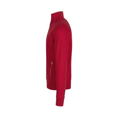 ID 0628 sweat cardigan med lynlås, rød
