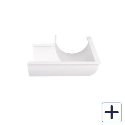 Plastmo udvendig gering, PVC, hvid, 90°