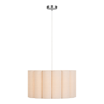 Watton pendel i stål/hør, Ø45 cm, E27, beige/grå