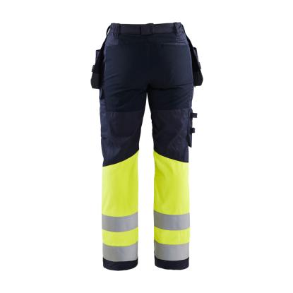 Blåkläder 7185 dame multinorm buks med stretch inherent, marineblå/hi-vis gul