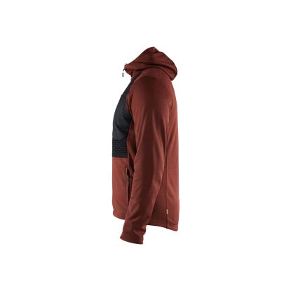 Blåkläder 3540 hættetrøje full zip, brændt rød/sort