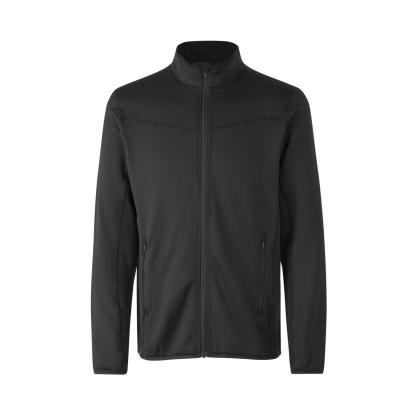 ID 0840 cardigan med stretch, komfort, sort