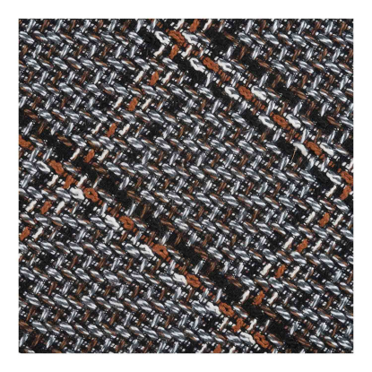 Falkirk puf, sort/hvid/brun, Ø50 cm