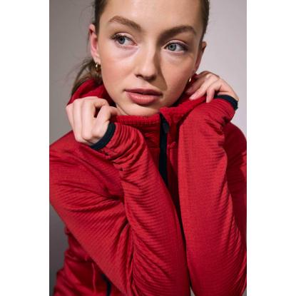 ID 0841 cardigan med stretch, komfort, dame, rød