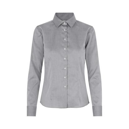 Seven Seas SS720 Fine Twill skjorte, modern, dame, silver grey