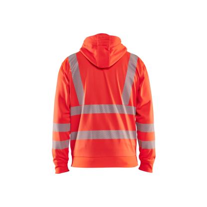 Blåkläder 3565 high vis hættetrøje full zip, hi-vis rød
