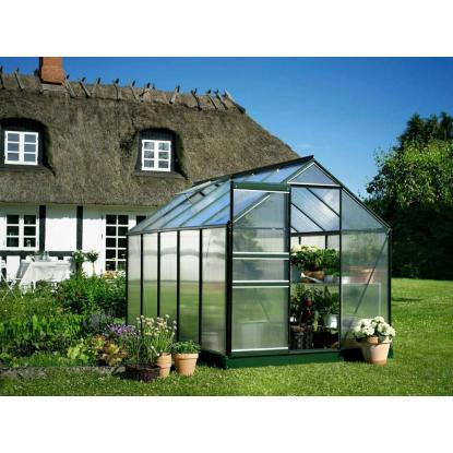 Halls Popular drivhus 6,2 m², grøn, 4 mm poly