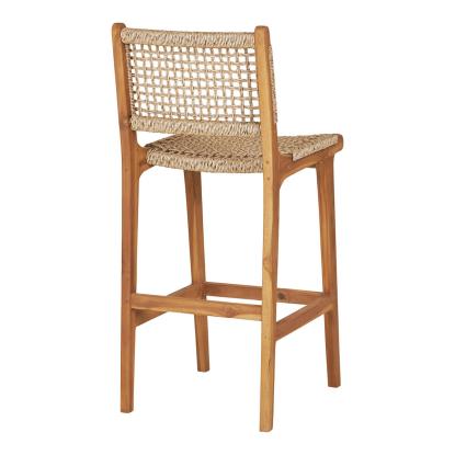 Derby counterstol, teak/polyrattan, natur, 45 x 50 x 94 cm