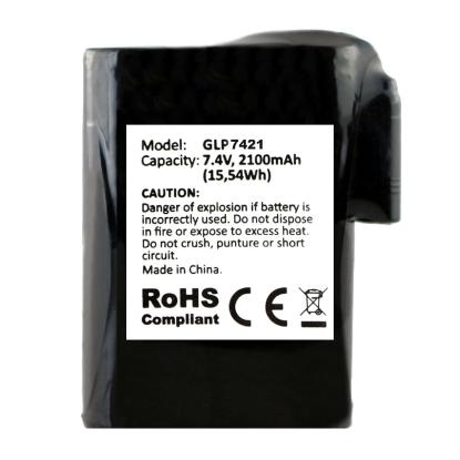Glovii batteri til handsker og hue med varme, GLP7421, 2100 mAh