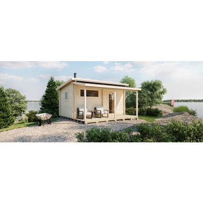 Luoman Lillevilla Haapana sauna med omklædningsrum og overdækket terrasse - 13,2 + 7,4 m²
