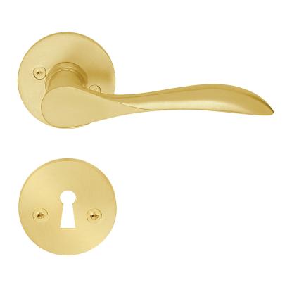 Beslagsboden Design dørgreb med roset og nøgleskilt, indendørs, 110 mm, børstet messing