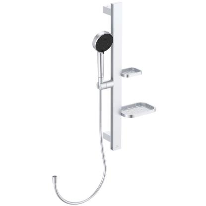 Ideal Standard Alu+ brusersæt med 3 strålefunktioner og bred brus, sølv