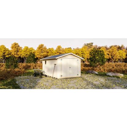 Luoman Lillevilla +6 redskabsskur med dobbeltdør og to vinduer - 9,13 m²