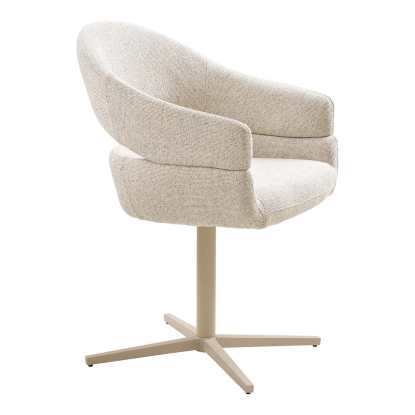 Dover spisebordsstol med drejefod, beige meleret