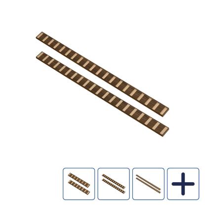 I-Wood top- & bundprofil til DivideWall rumdeler, klar olieret, MDF med valnødfinér