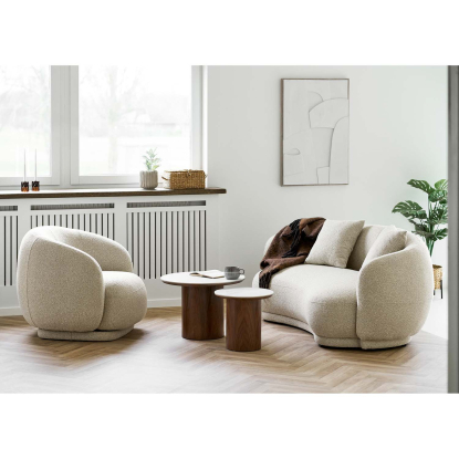 Hawkes 2,5 personers sofa med to puder, sand