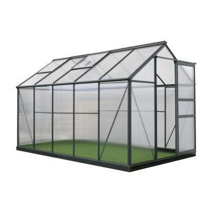 Westmann Flora 610 drivhus, aluminium/polycarbonat, antracitgrå - 5,99 m²