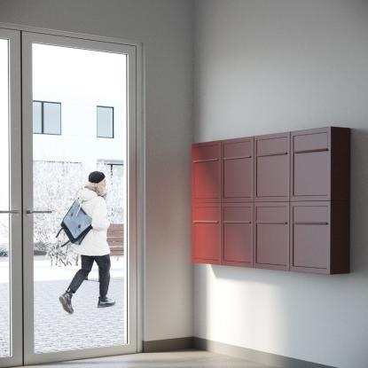 Bravios Base postkasse, rød