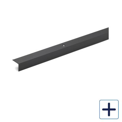 Habo A26 kantliste med skruehuller, mat sort