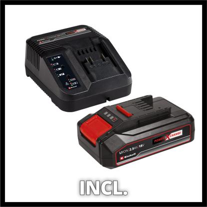 Einhell TE-HD 18 Li akku borehammer med kuffert, 2,5 Ah batteri og lader