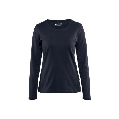 Blåkläder 3301 dame t-shirt lang ærme, mørk marineblå